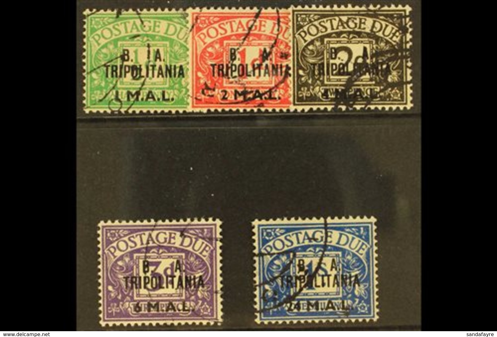 \Y TRIPOLITANIA\Y POSTAGE DUES 1950 Set Complete, SG TD6/10, Very Fine Used. Scarce Set. (5 Stamps) For More Images, Ple - Italian Eastern Africa