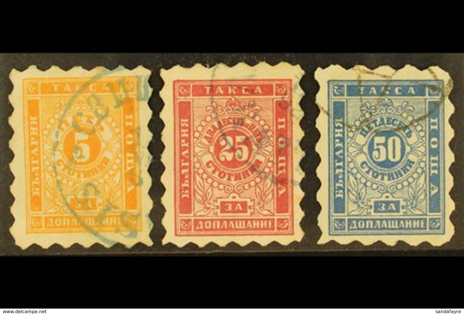 \Y POSTAGE DUE\Y 1884-95 (perf 5 To 7½) Set, SG D46/48a, Very Fine Used. (3 Stamps) For More Images, Please Visit Http:/ - Other & Unclassified