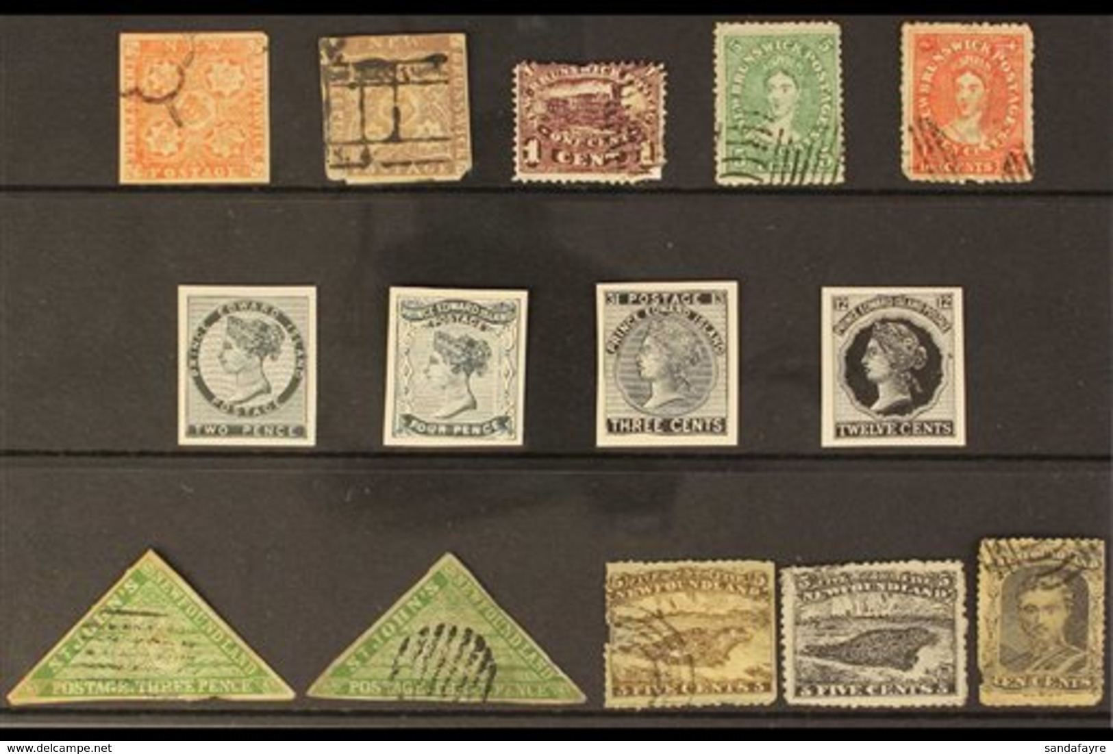 \Y 1850's-1860's CANADIAN COLONIES FORGERIES.\Y A Group Of Mint, Unused And 'used' Forgeries On Stock Cards, Includes No - Sonstige & Ohne Zuordnung