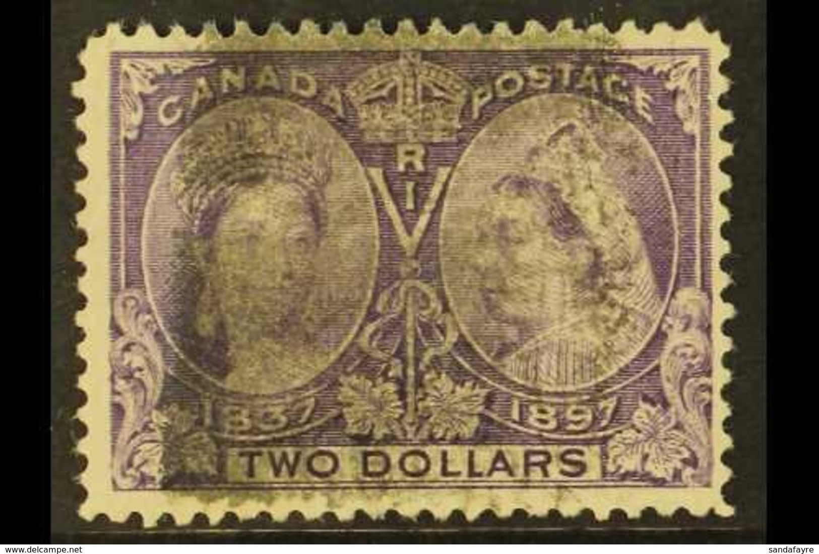 \Y 1897\Y $2 Deep Violet, SG 137, Used With Smudged Roller Cancel, Cat £425 For More Images, Please Visit Http://www.san - Other & Unclassified