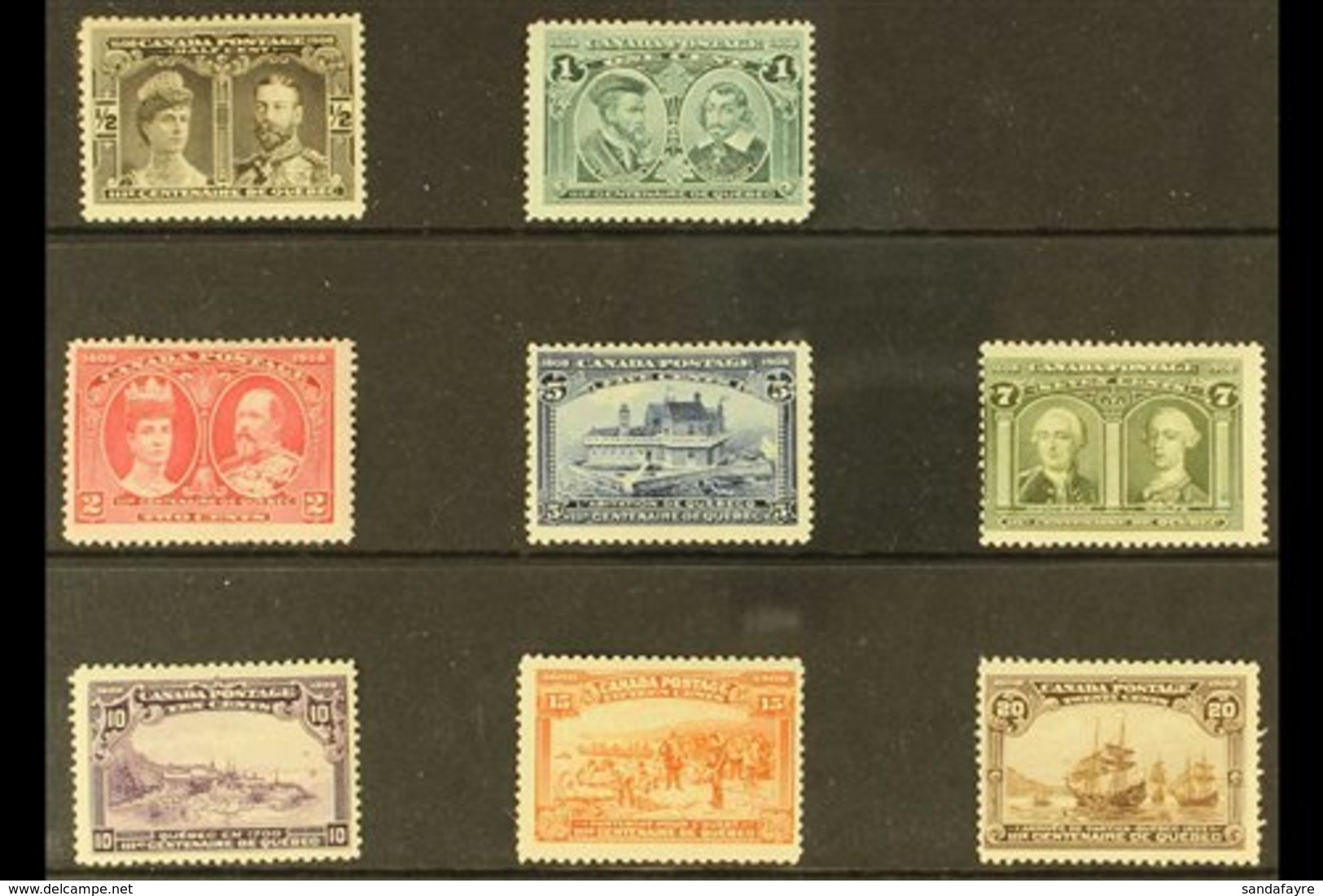 \Y 1908\Y Quebec Tercentenary Set, SG 188/95, Mint With A Few Minor Imperfections (8 Stamps) For More Images, Please Vis - Sonstige & Ohne Zuordnung