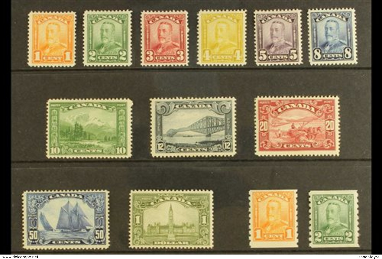 \Y 1928-29\Y Complete Definitive Set Plus 1c And 2c Coil Stamps, SG 273/285 Plus 286/287, Fine Mint, Generally Well Cent - Other & Unclassified