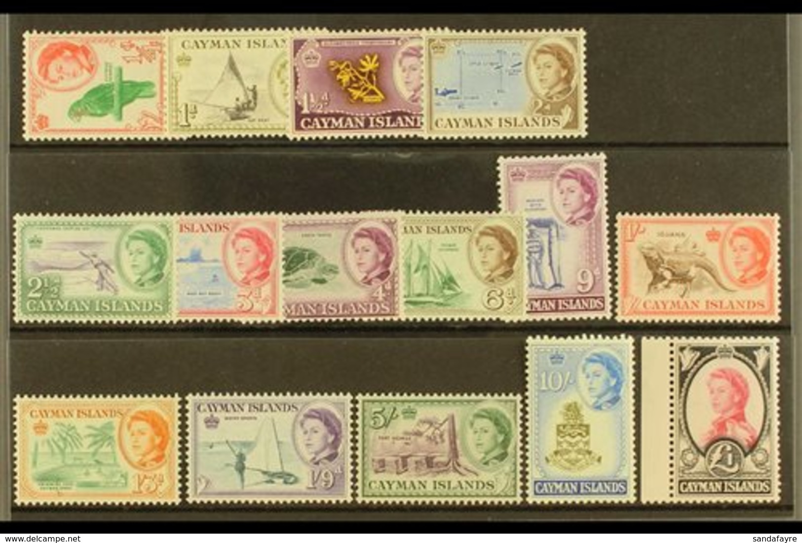 \Y 1962-64\Y Complete Definitive Set, SG 165/79, Never Hinged Mint (15 Stamps) For More Images, Please Visit Http://www. - Iles Caïmans