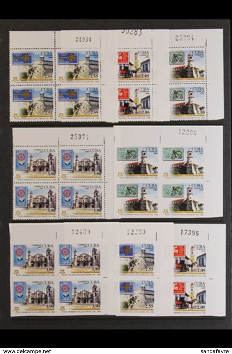 \Y 2005 BLOCKS OF 4.\Y 50th Anniversary Of EUROPA Set (Scott 4540/43, SG 4895/98) In Superb Never Hinged Mint Upper Righ - Other & Unclassified