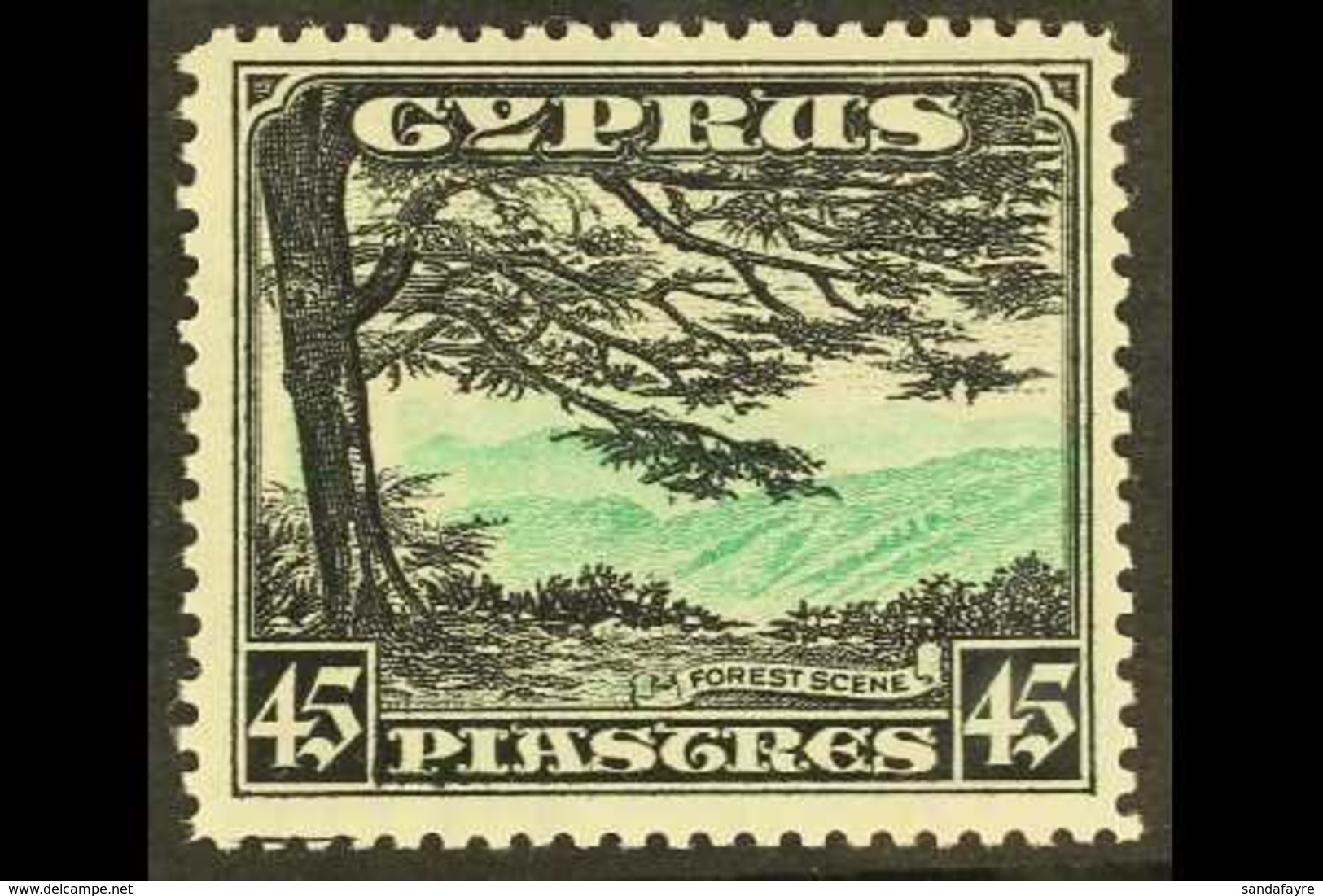 \Y 1934\Y 45pi Green And Black "Forest Scene", SG 143, Never Hinged Mint. For More Images, Please Visit Http://www.sanda - Other & Unclassified