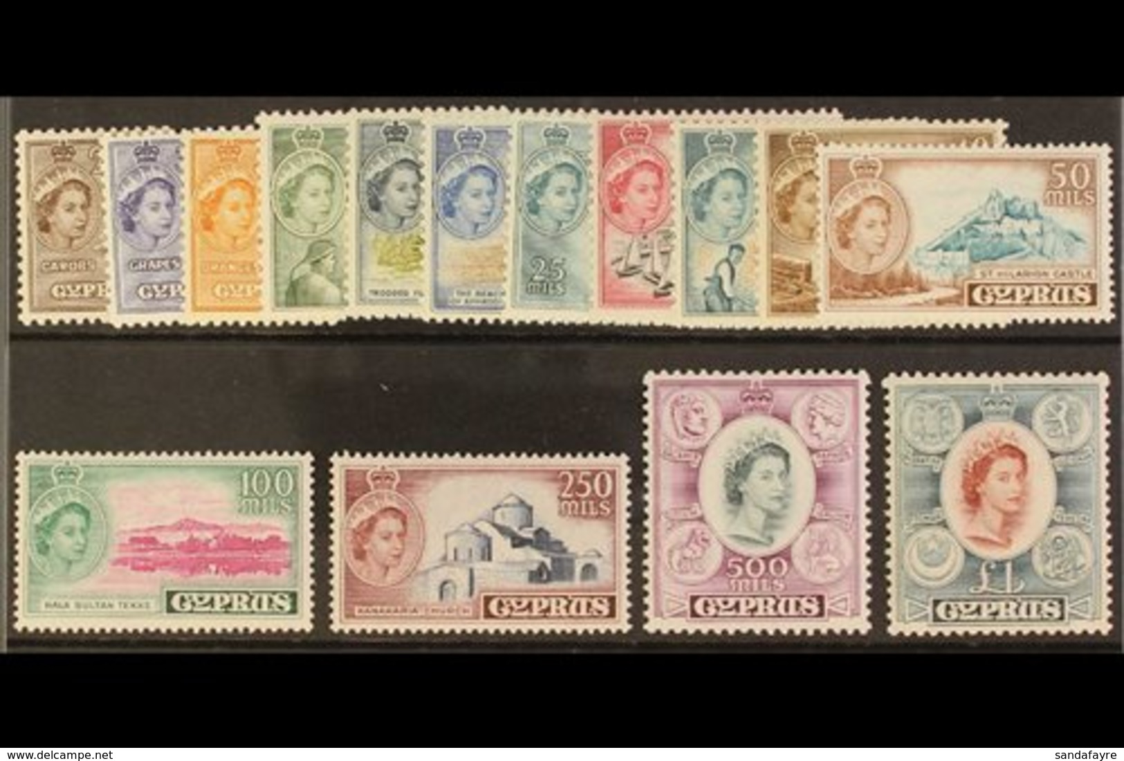 \Y 1955-60\Y Definitives Complete Set, SG 173/87, Never Hinged Mint. (15 Stamps) For More Images, Please Visit Http://ww - Altri & Non Classificati