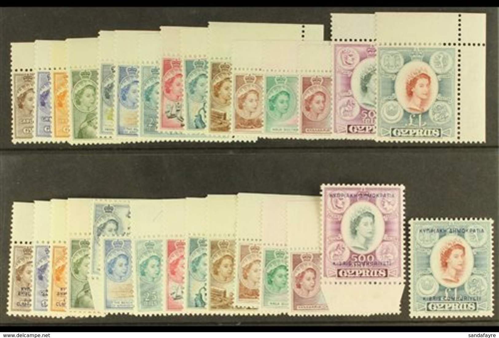 \Y 1955-61 DEFINITIVE SETS\Y 1955-60 And 1960-61 Both Definitive Sets Complete, SG 173/202, Never Hinged Mint. (30 Stamp - Other & Unclassified