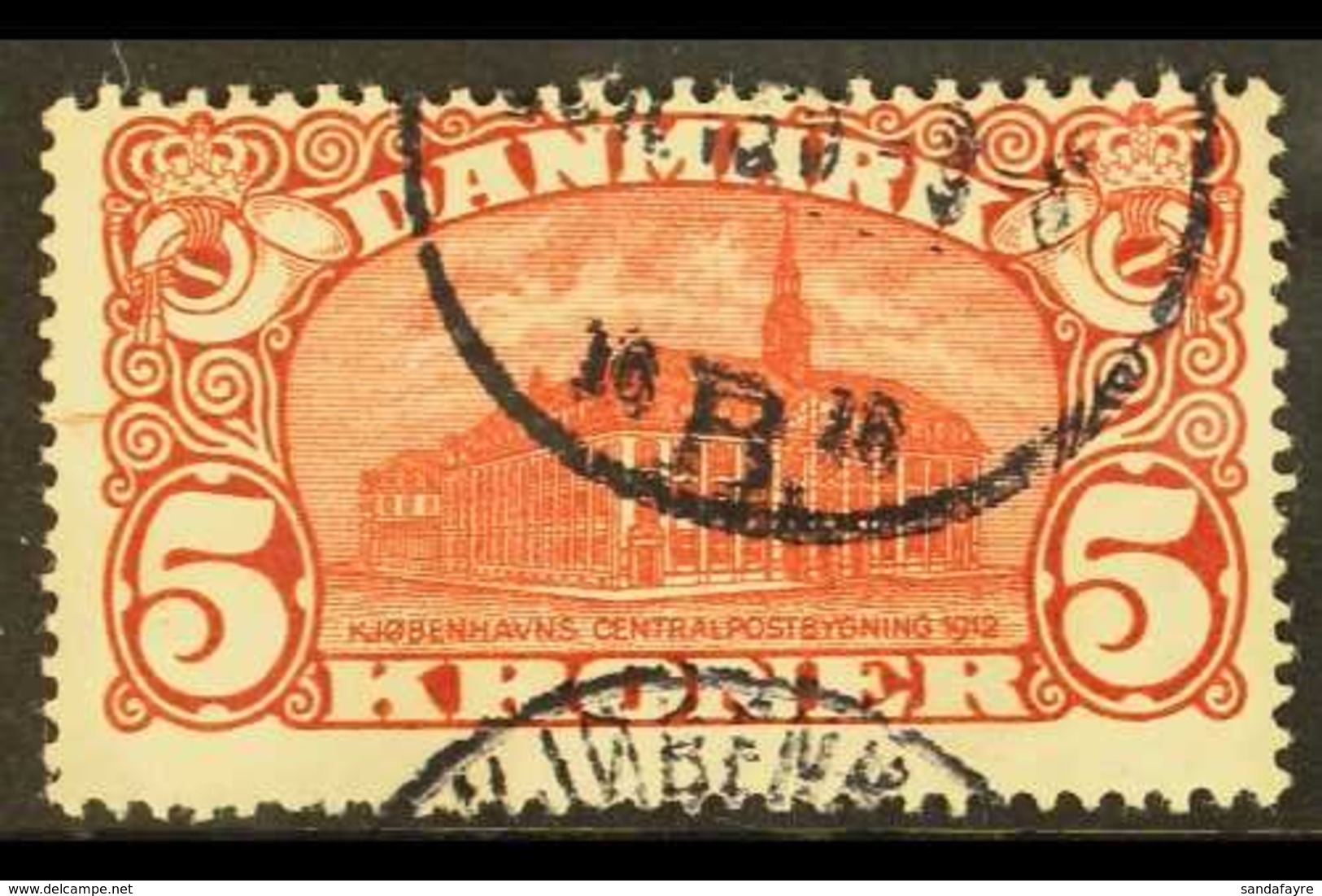 \Y 1915\Y 5k Deep Carmine-red "GPO - Copenhagen", SG 185, Cds Used For More Images, Please Visit Http://www.sandafayre.c - Other & Unclassified