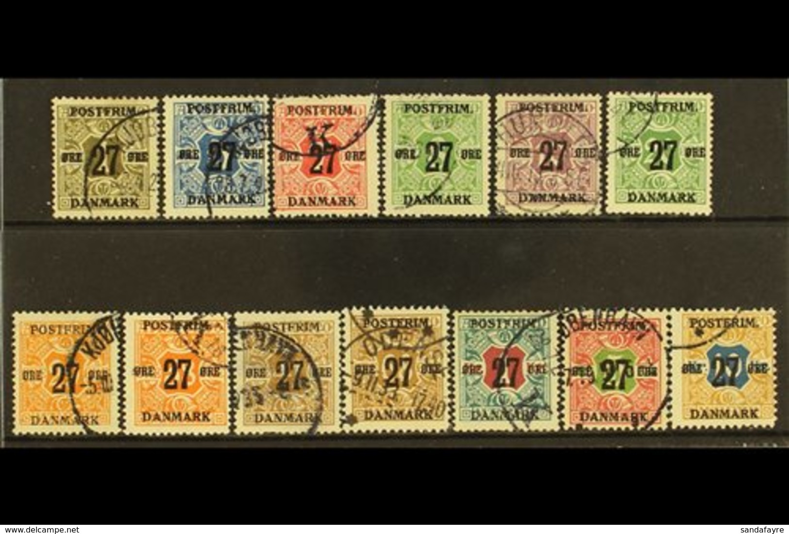 \Y 1918\Y Newspaper Stamp Surcharged Set, Mi 84/96, Fine Used (13 Stamps) For More Images, Please Visit Http://www.sanda - Autres & Non Classés