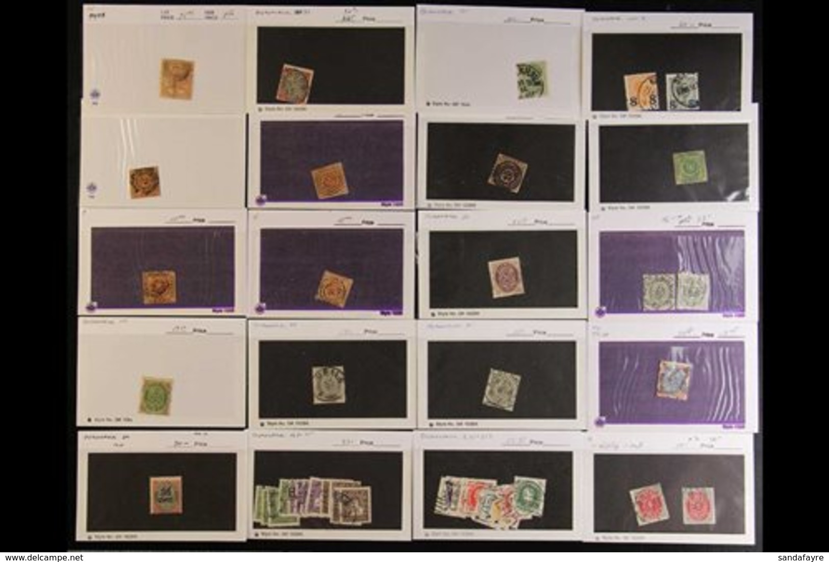 \Y ACCUMULATION\Y Better Stamps On Cards, We See  A Few 1854-9 Types, 1875-1903 Values To 50o, 1882-1902 5o Used, 1912 3 - Other & Unclassified