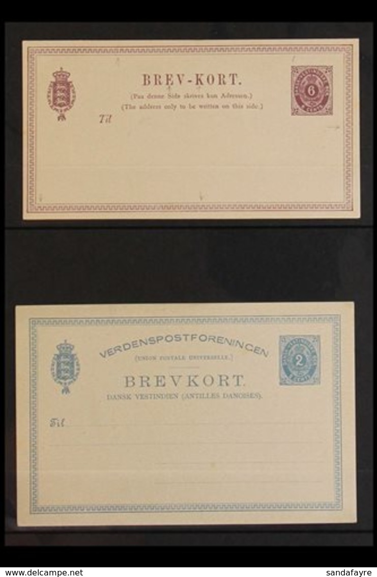 \Y 1877 - 1895 POSTAL STATIONERY COLLECTION\Y ALL DIFFERENT UNUSED CARDS & COVERS COLLECTION That Includes 1877 6c Viole - Dänisch-Westindien