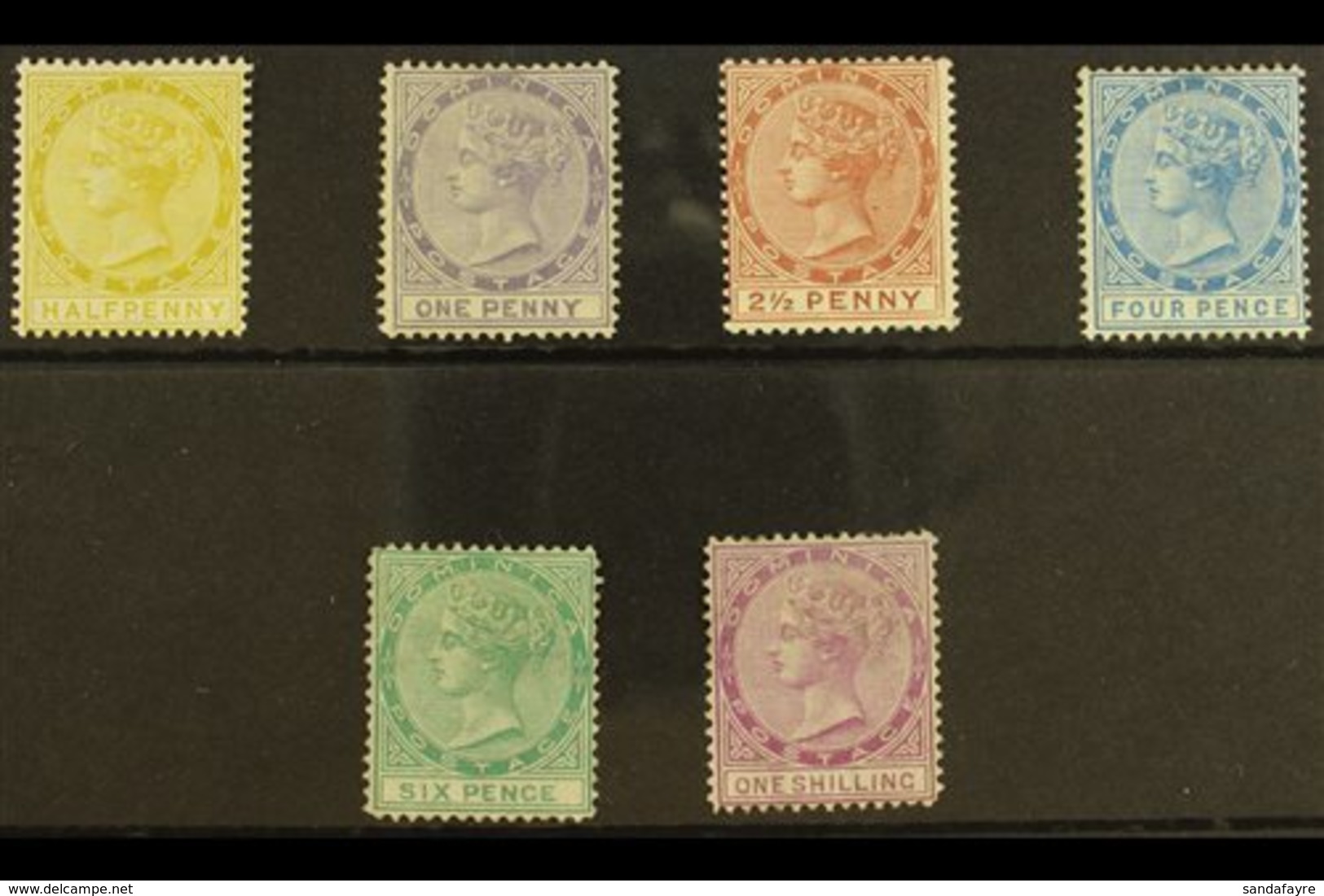 \Y 1877-79\Y CC Watermark Set, SG 4/9, Fine Mint (6 Stamps) For More Images, Please Visit Http://www.sandafayre.com/item - Dominica (...-1978)