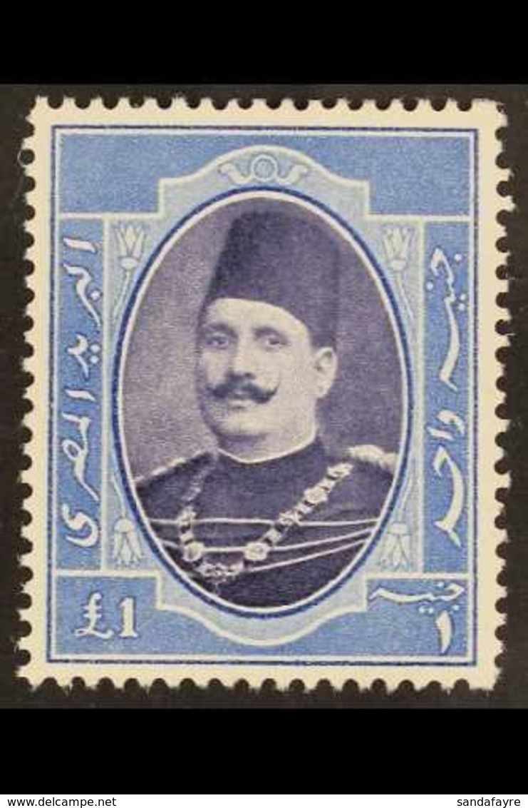 \Y 1923-24\Y King Fuad £E1 Dull Violet-blue And Blue, SG 122, Very Fine Mint. For More Images, Please Visit Http://www.s - Sonstige & Ohne Zuordnung