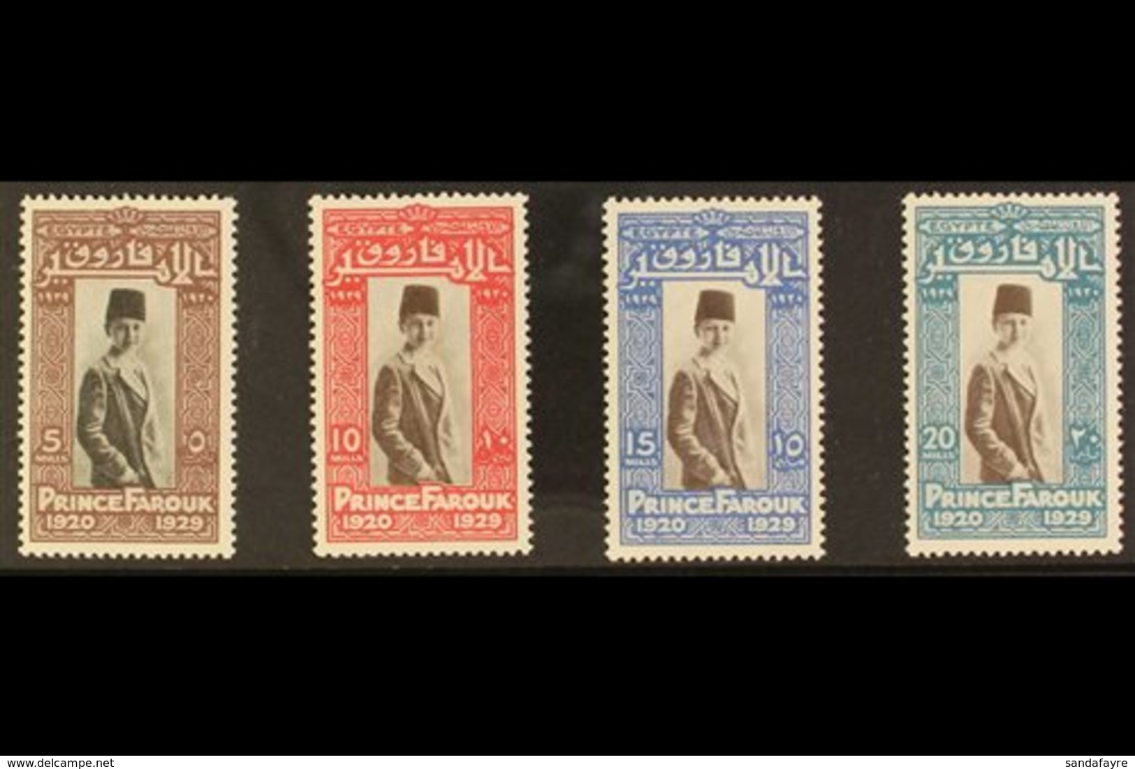 \Y 1929\Y Prince's 9th Birthday SPECIAL PRINTING Set (5m Centre In Black, Other Centres In Brown), SG 178a/81a, Very Fin - Autres & Non Classés