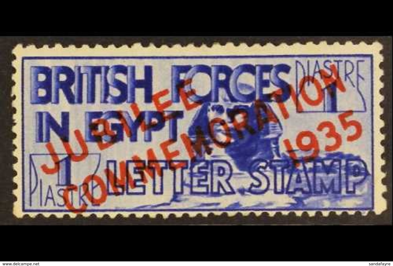 \Y BRITISH FORCES\Y 1935 Silver Jubilee 1p Ultramarine, SG A10, Mint, Small Hinge Thin. For More Images, Please Visit Ht - Autres & Non Classés