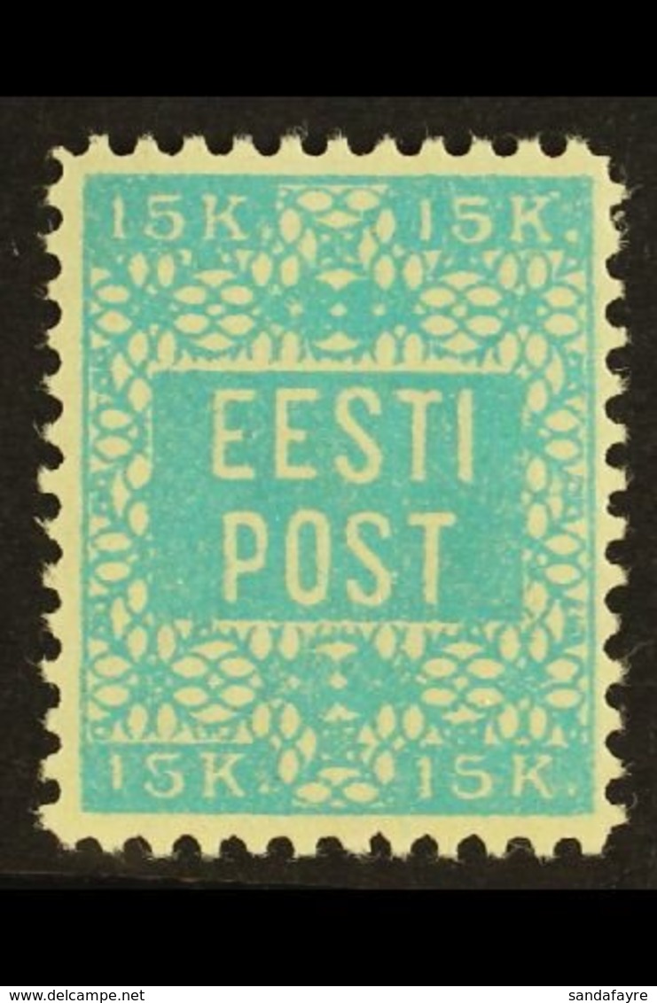 \Y 1918\Y 15k Blue Trial Perf 11½ (Michel 2 A, SG 2a), Very Fine Mint, Fresh. For More Images, Please Visit Http://www.s - Estonia