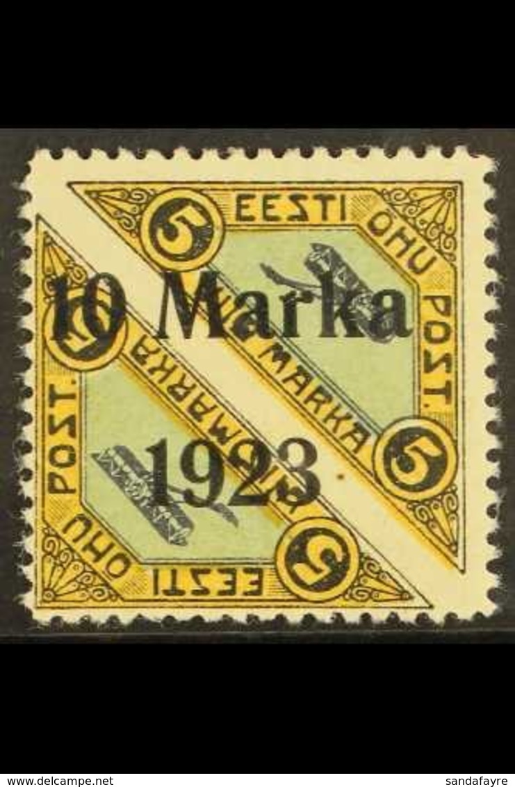 \Y 1923\Y 10m On 5m + 5m Air Pair, Yellow, Blue & Black, Perf 11½, Mi 43A, SG 46a, Very Fine Mint For More Images, Pleas - Estland