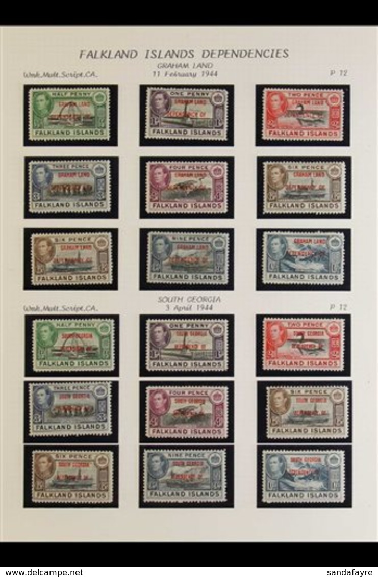 \Y 1944-1949 KGVI COMPLETE FINE MINT COLLECTION.\Y An Attractive, ALL DIFFERENT & Complete Collection Of This Reign, Inc - Falkland Islands