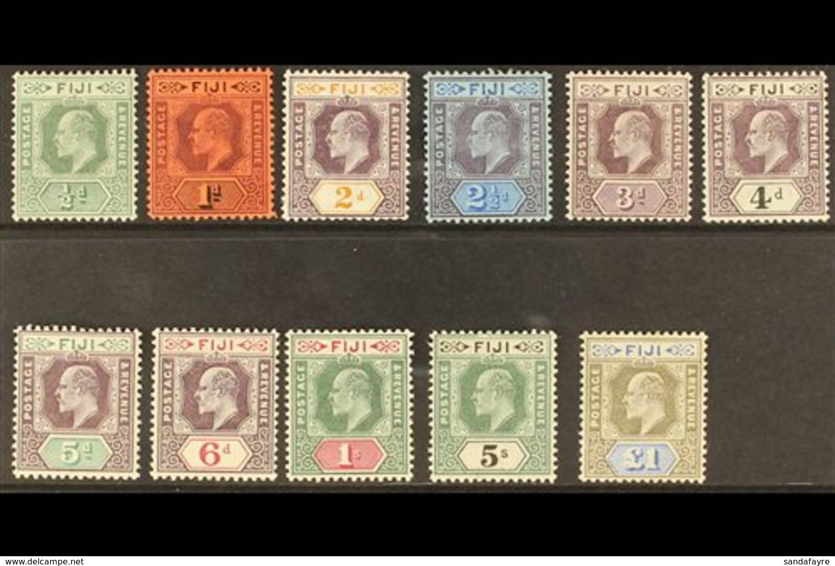 \Y 1903\Y Complete Set, SG 104/114, Very Fine Mint, The 5d, 6d, 1s And 5s Are Never Hinged. (11 Stamps) For More Images, - Fidschi-Inseln (...-1970)