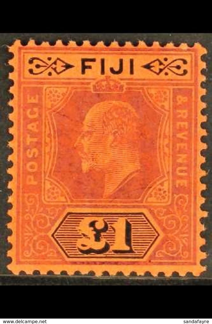 \Y 1912\Y £1 Purple And Black On Red, SG 124, Very Fine Mint.  For More Images, Please Visit Http://www.sandafayre.com/i - Fiji (...-1970)