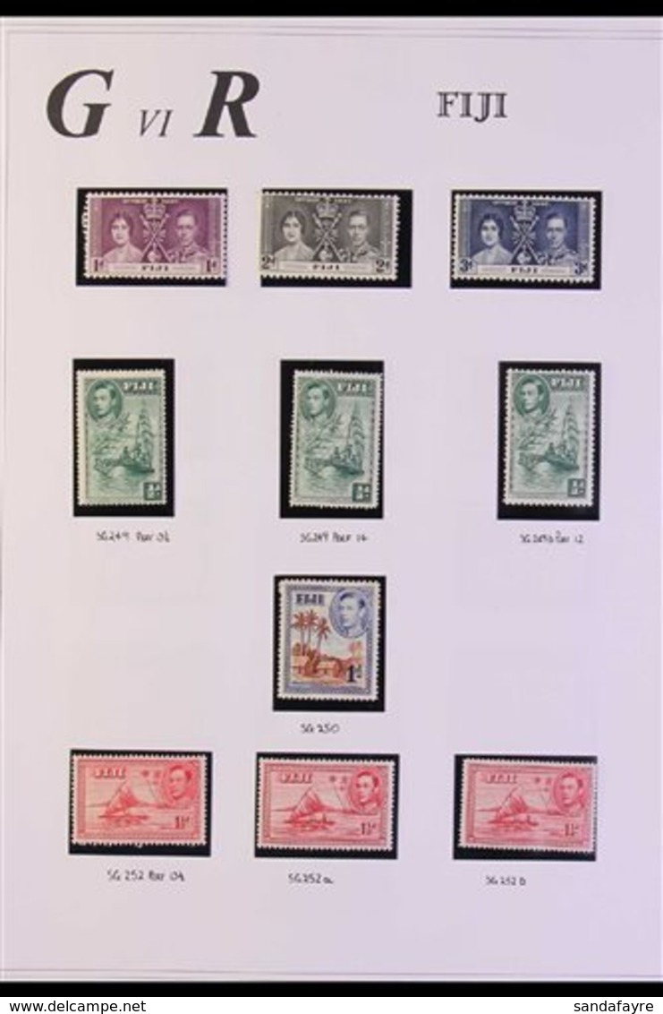 \Y 1937-51 FINE MINT COLLECTION\Y An Attractive All Different Collection On Pages, Includes 1938-55 Definitives Complete - Fiji (...-1970)