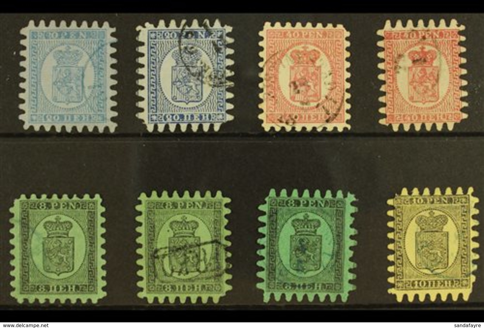 \Y 1866-71 FINE USED SELECTION\Y An Attractive, All Different Wove Paper Selection On A Stock Card. Includes 1866 20p X2 - Other & Unclassified