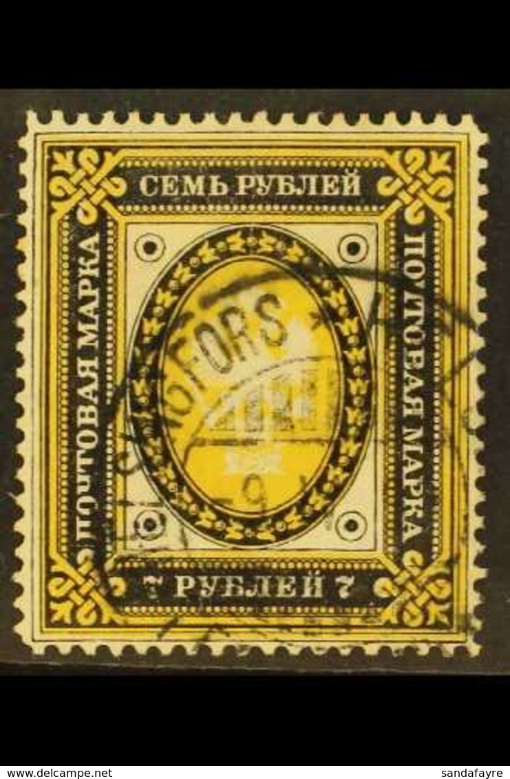 \Y 1891\Y 7r Yellow And Black (SG 145, Facit 47), Very Fine Used. For More Images, Please Visit Http://www.sandafayre.co - Other & Unclassified