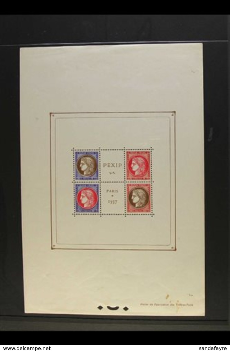 \Y 1937\Y PEXIP Exhibition Mini-sheet (Yvert Block 3, SG MS581), Mint (all Stamps Are Never Hinged), Small Faults & Spot - Other & Unclassified