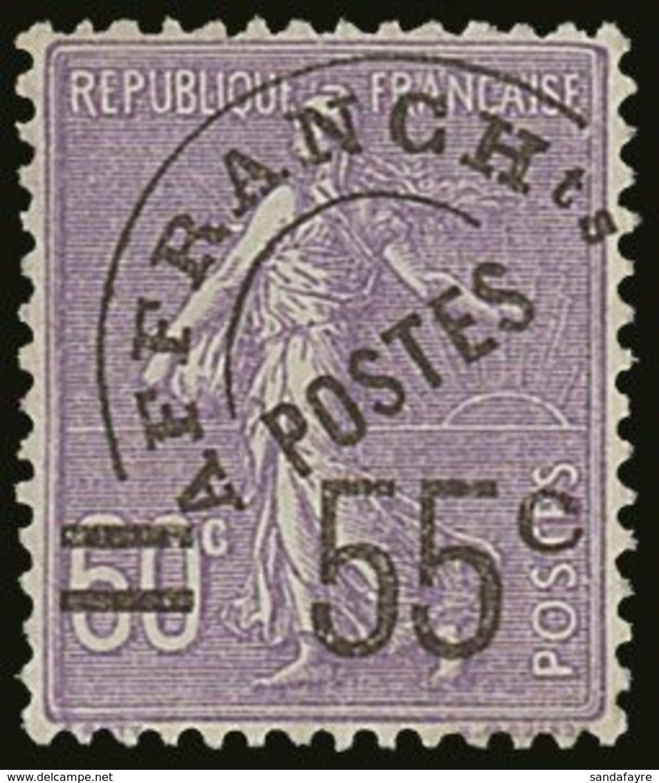 \Y PRECANCELS (PREOBLITERES)\Y 1922-47 55c On 60c Violet, Yvert 47, Never Hinged Mint For More Images, Please Visit Http - Other & Unclassified