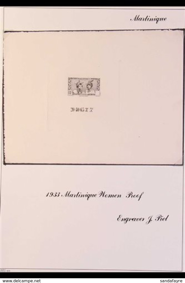 \Y MARTINIQUE\Y 1933 IMPERF SUNKEN DIE PROOFS For The 1933-40 Pictorial Definitive Issues (SG 134/173) And The 1933 Post - Other & Unclassified