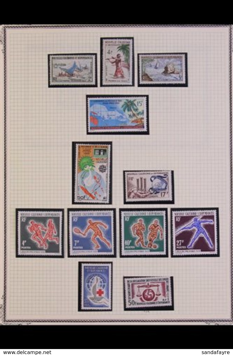 \Y NEW CALEDONIA\Y 1962-1985 ALL DIFFERENT NEVER HINGED MINT COLLECTION Presented On Album Pages. A Beautiful Postal Iss - Autres & Non Classés