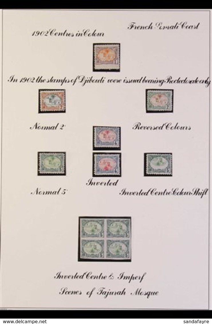 \Y SOMALI COAST\Y 1902-03 "CENTRES IN COLOUR" ISSUES Fine Mint Or Never Hinged Mint Collection Nicely Written Up On Page - Autres & Non Classés