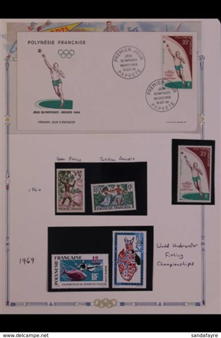 \Y POLYNESIA - SPORT TOPICAL COLLECTION\Y 1960-1998 (mostly Pre-1980) Very Fine Collection Of Never Hinged Mint Stamps A - Sonstige & Ohne Zuordnung