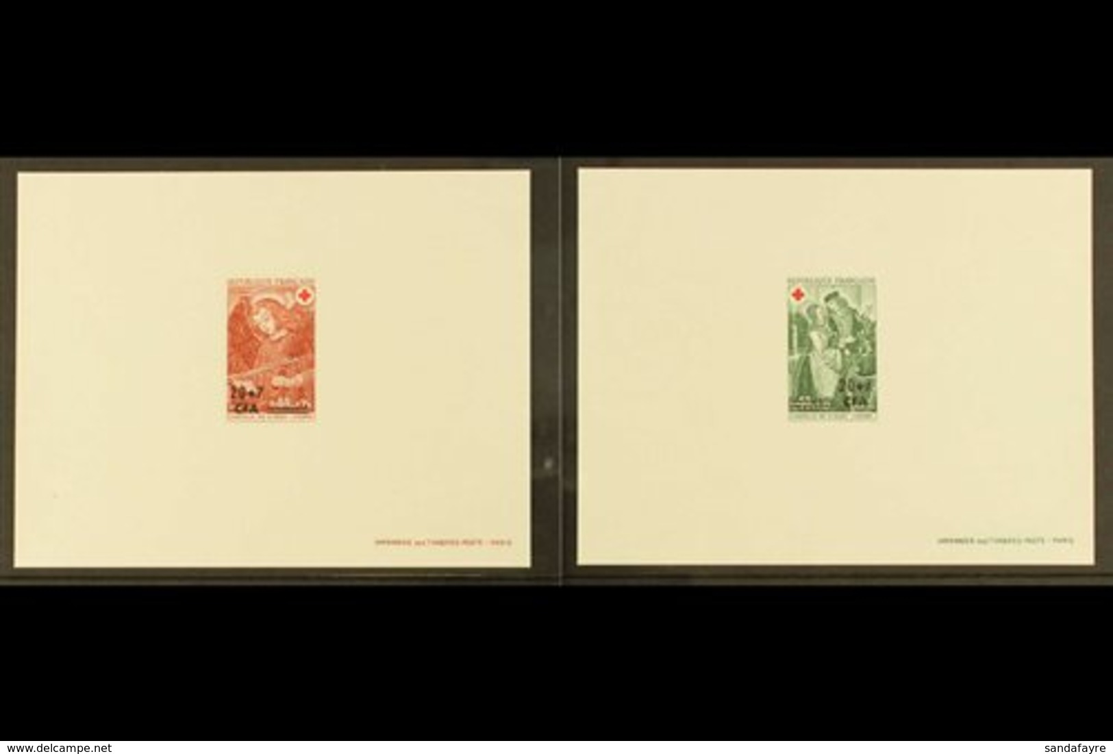 \Y REUNION\Y 1970 Red Cross EPREUVES DE LUXE Complete Set, Yvert 391/92, Very Fine & Fresh Condition. (2 Epreuves) For M - Other & Unclassified