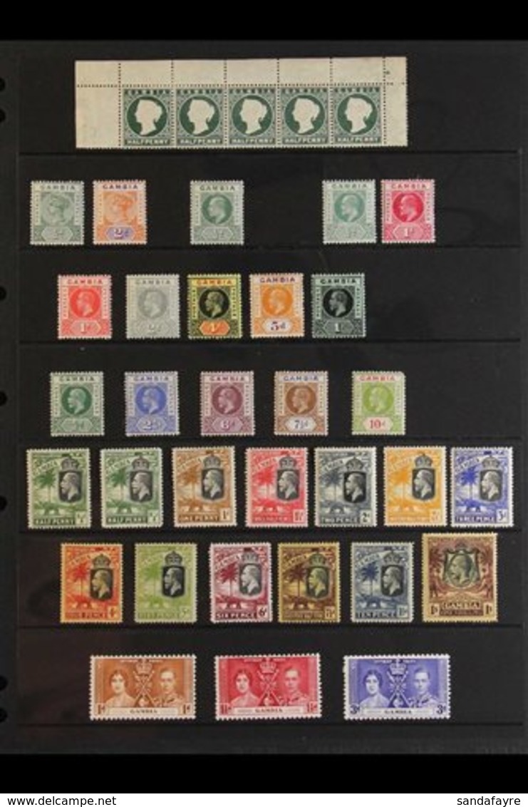 \Y 1886-1950 MINT SELECTION\Y An Attractive Mint Selection On A Pair Of Stock Pages That Includes An 1886 CA Wmk (sidewa - Gambia (...-1964)