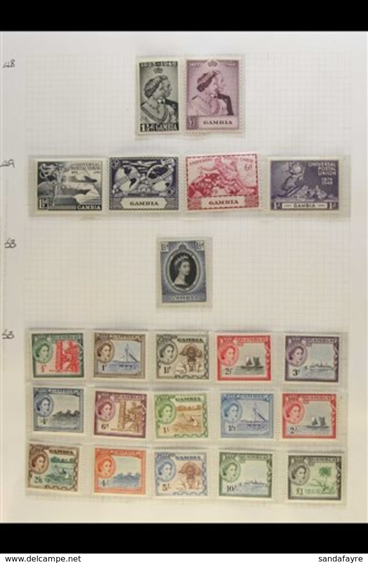 \Y 1945 - 1975 FRESH MINT COLLECTION\Y Highly Complete Mint Collection In Hingeless Mounts On Pages Being NHM From 1961  - Gambia (...-1964)