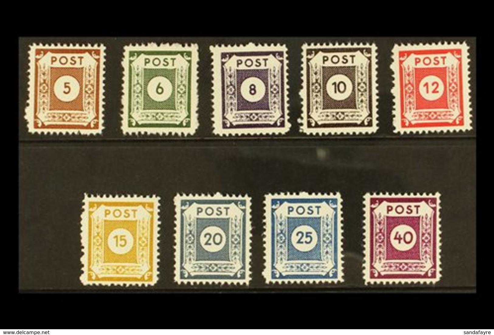 \Y RUSSIAN ZONE\Y EAST SAXONY 1945 COSWIG Local Postmaster's Perf 11½ Complete Set, Michel 42/50 D III, Never Hinged Min - Sonstige & Ohne Zuordnung