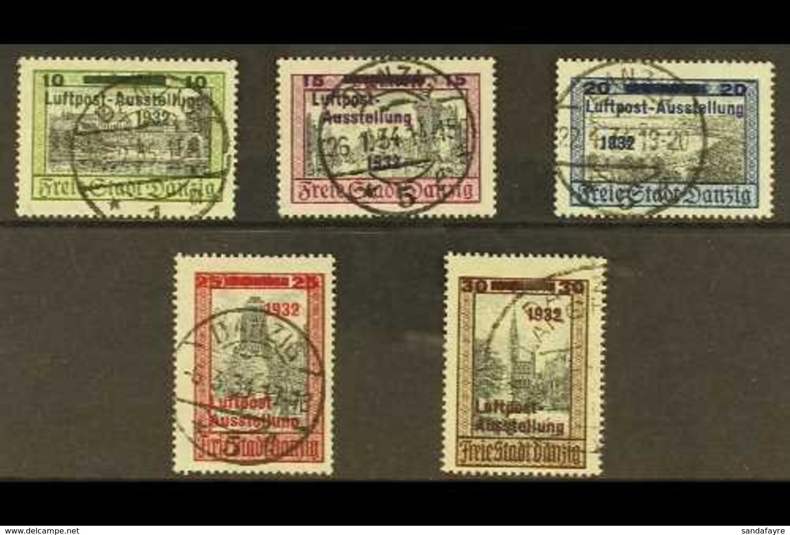 \Y 1932\Y International Air Post Exhibition Overprints Complete Set, Michel 231/235, Very Fine Used. (5 Stamps) For More - Autres & Non Classés