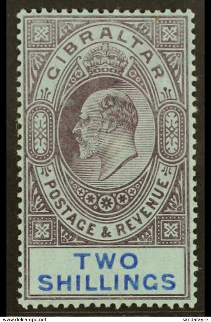 \Y 1906-11\Y 2s Purple And Bright Blue On Blue, SG 72, Very Fine Mint. For More Images, Please Visit Http://www.sandafay - Gibraltar