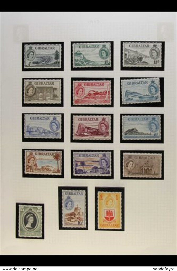 \Y 1953-1973 COMPLETE VERY FINE MINT COLLECTION\Y In Hingeless Mounts On Leaves, All Different, Inc 1953-59 & 1960-62 Pi - Gibraltar