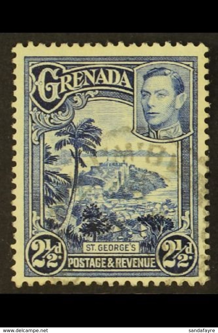 \Y 1938\Y 2½d Bright Blue, Geo VI, Variety "perf 12½ X 13½", SG 157a, Very Fine Used. For More Images, Please Visit Http - Grenada (...-1974)