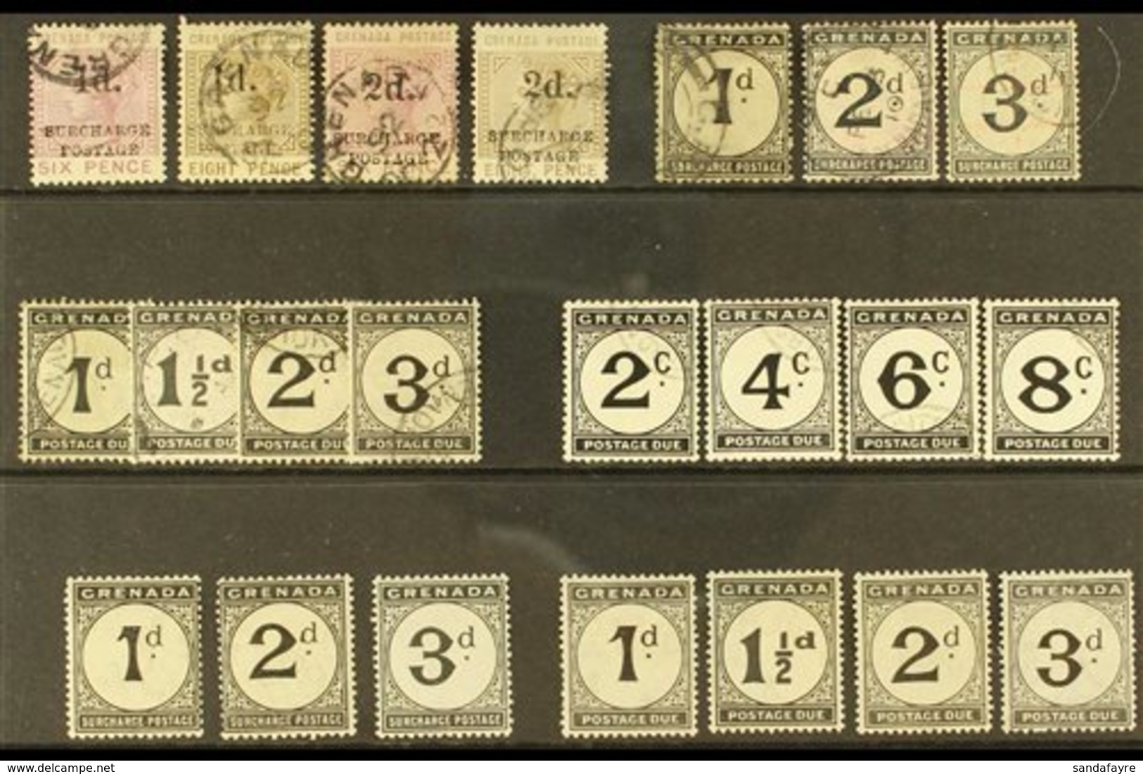 \Y POSTAGE DUES\Y 1892 - 1952 Mint And Used Collection With 1906 Set Mint, 1921 Set Mint, And 1892 Surcharges To 1952 (S - Grenade (...-1974)