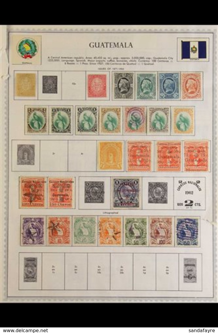 \Y 1871-1964 ALL DIFFERENT COLLECTION\Y A Mint Or Used Collection On Album Pages Which Includes 1871 20c Mint, 1875 "Lib - Guatemala