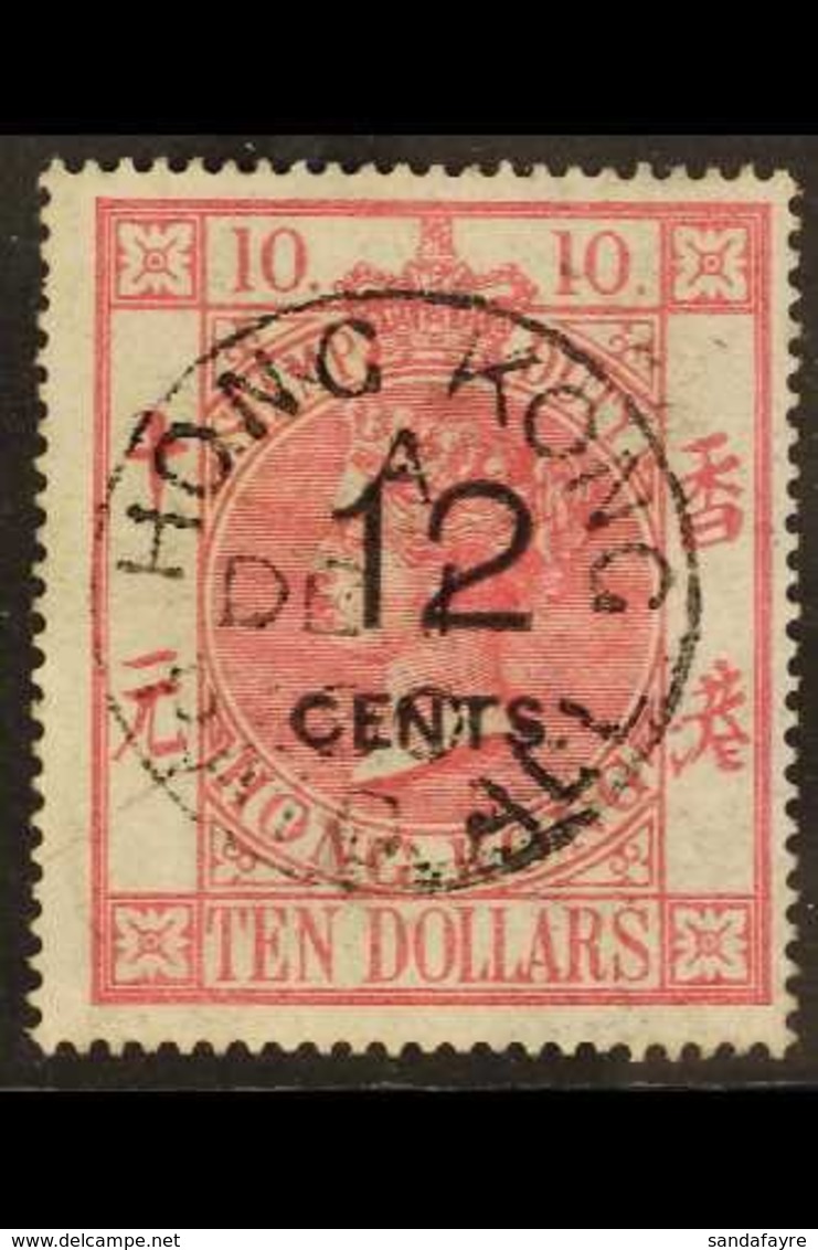 \Y REVENUE STAMP\Y 1880 12c On $10 Rose-carmine, Barefoot 11, Very Fine Used With "PAID ALL" Cds. Lovely! For More Image - Other & Unclassified