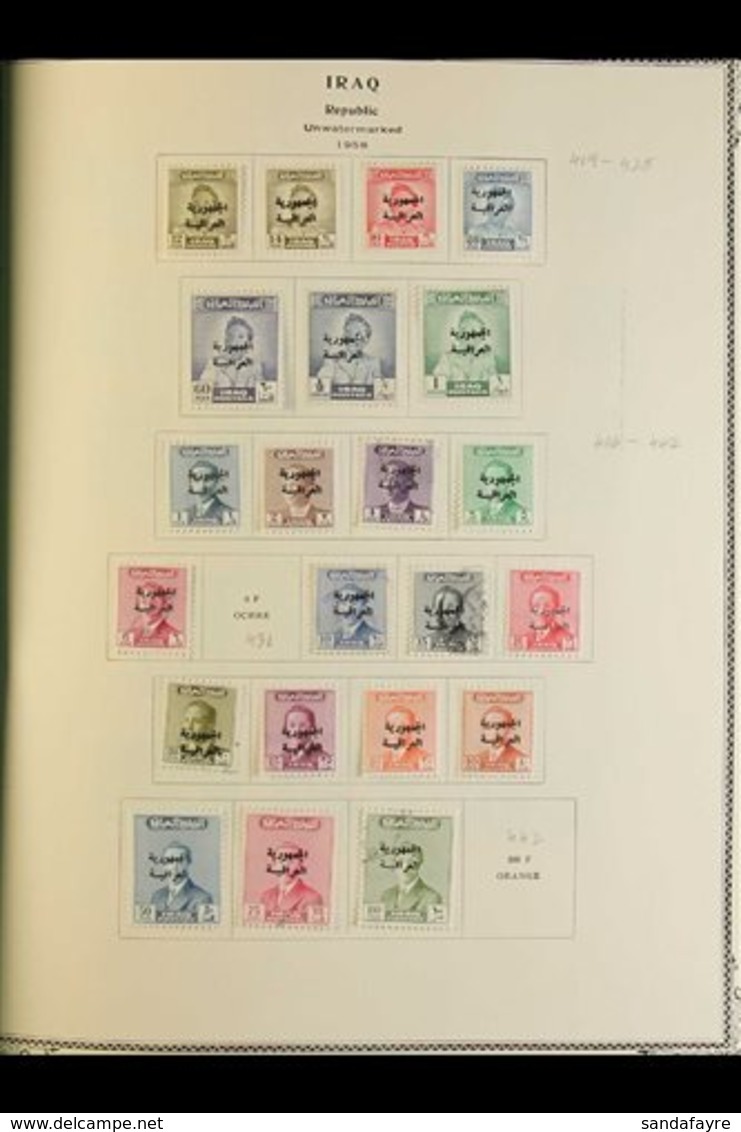 \Y 1958-77 ALL DIFFERENT "REPUBLIC" COLLECTION.\Y A Most Useful, ALL DIFFERENT Mint & Used Collection Presented On Print - Irak