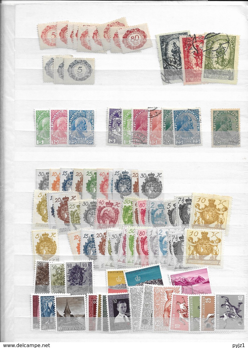 Liechtenstein MH/USED - Collections (sans Albums)