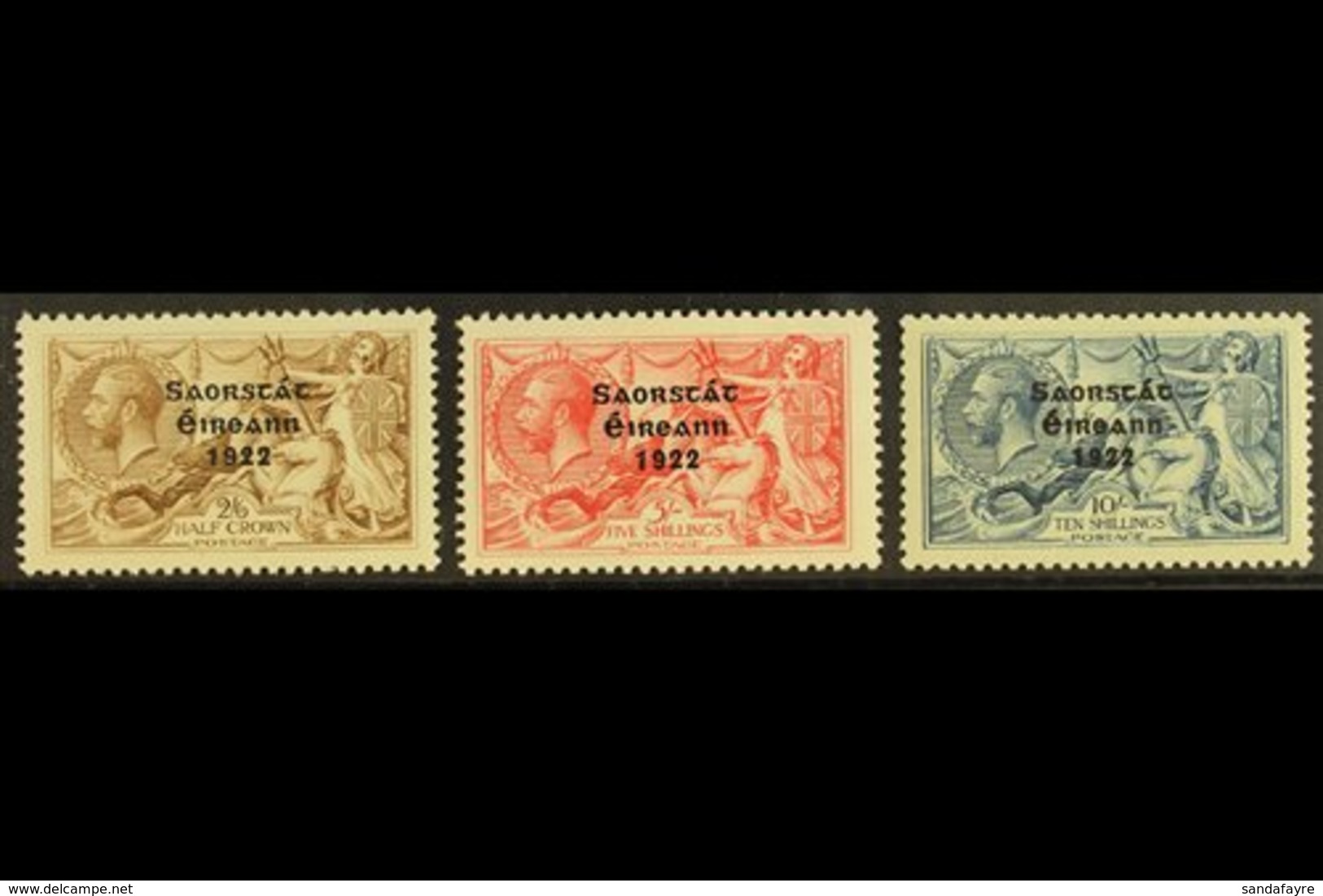 \Y 1927-28 SEAHORSES SET\Y 2s6d To 10s, SG 86/88, The 10s From The Broken "S" Plate, Fine Mint. (3) For More Images, Ple - Sonstige & Ohne Zuordnung