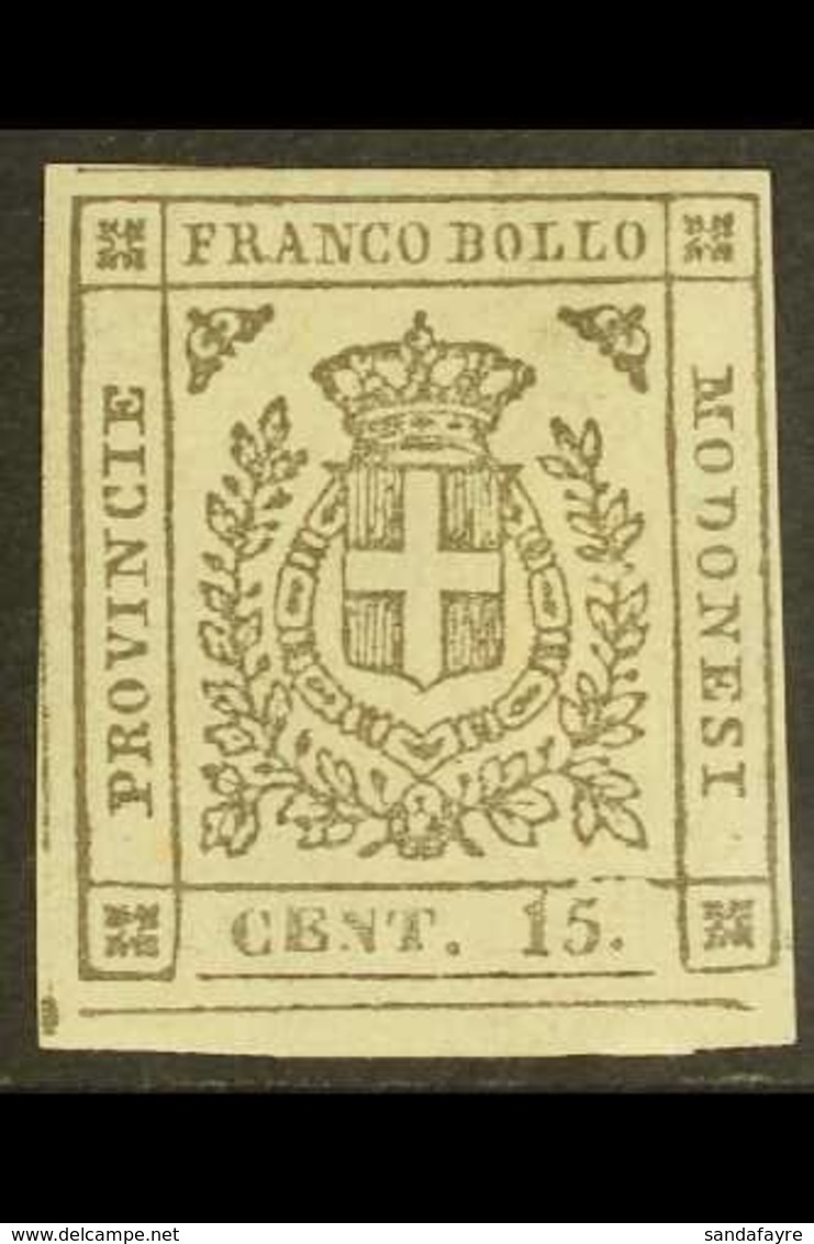 \Y MODENA\Y 1859 15c Grey Black, Provisional Govt, Sass 14b, Very Fine Mint Og. Cat Sass €900 (£800) For More Images, Pl - Unclassified