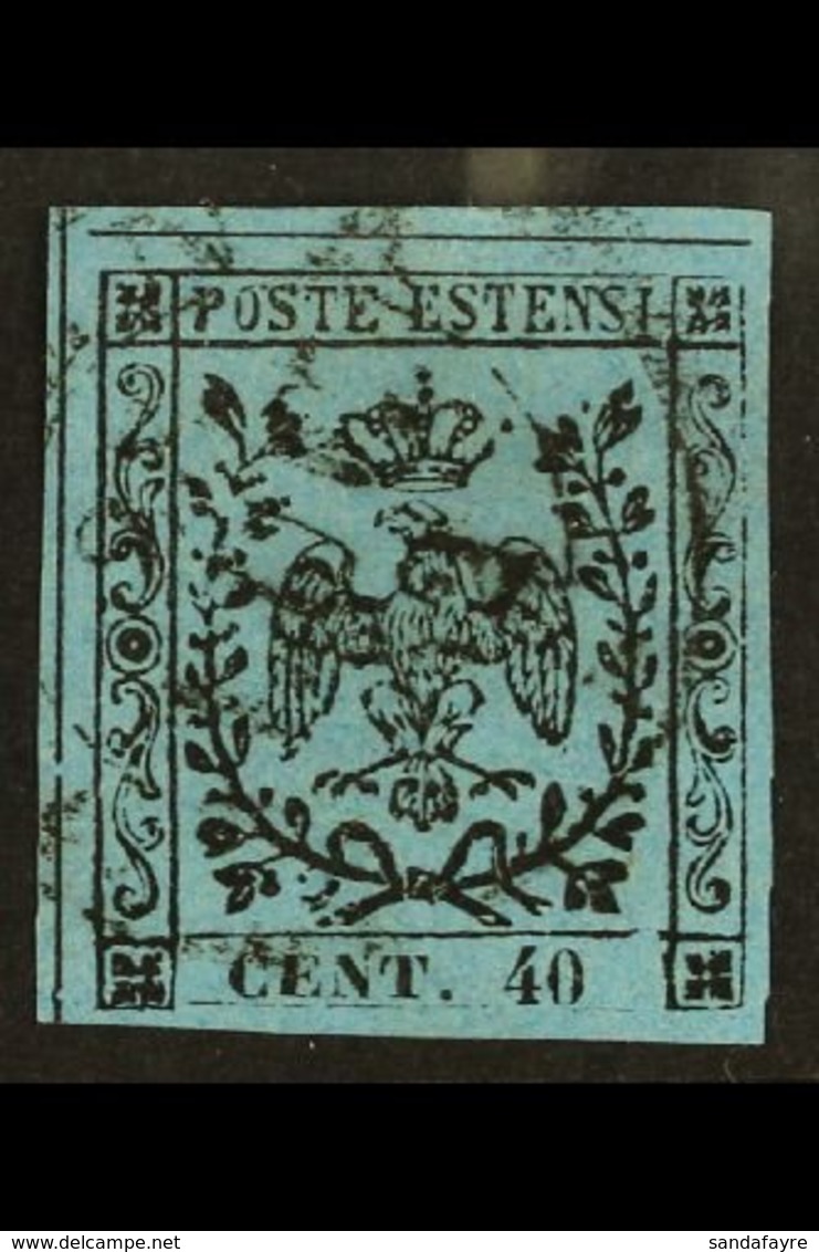 \Y MODENA\Y 40c On Sky Blue, Without Stop, Sass 5, Very Fine Used With Bright Colour And Light Cancel. For More Images,  - Ohne Zuordnung