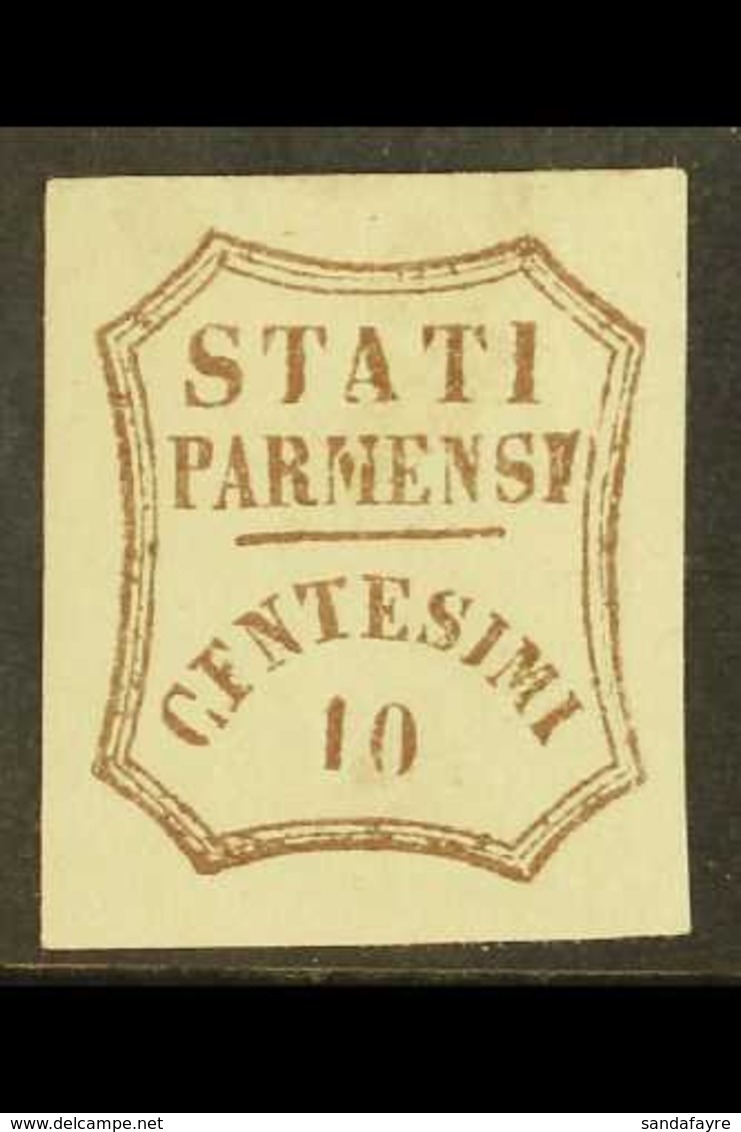 \Y PARMA\Y 1859 10c Brown, Sass 14, Superb Mint Og, With Bright Even Colour And Large Margins. Beautiful Example Of This - Non Classés